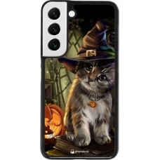 Coque Samsung Galaxy S22 - Halloween 21 Witch cat