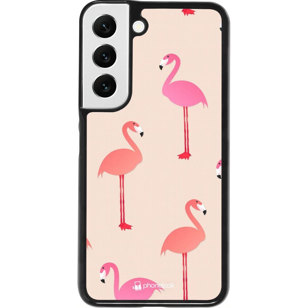 Coque Samsung Galaxy S22 - Pink Flamingos Pattern