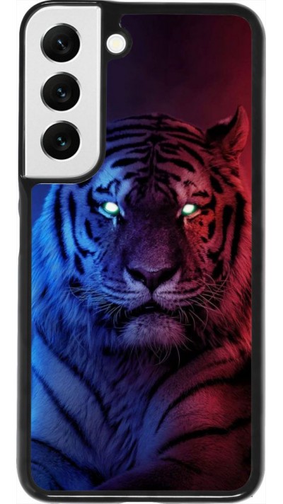 Coque Samsung Galaxy S22 - Tiger Blue Red