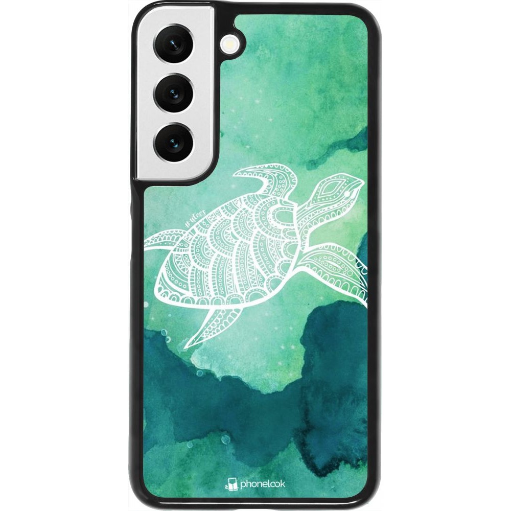 Coque Samsung Galaxy S22 - Turtle Aztec Watercolor