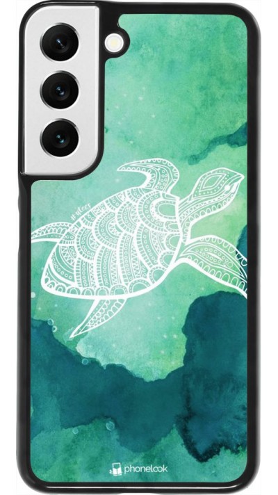 Coque Samsung Galaxy S22 - Turtle Aztec Watercolor