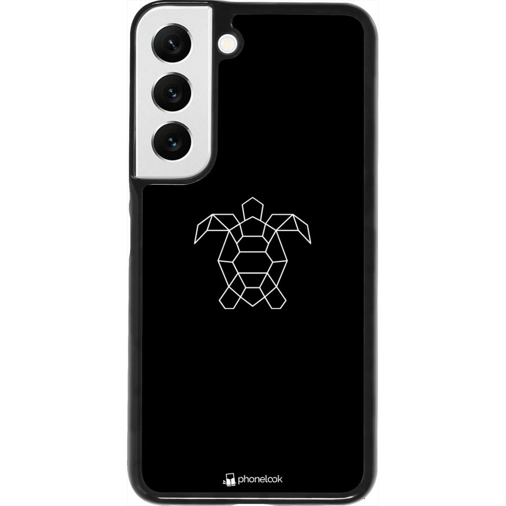 Coque Samsung Galaxy S22 - Turtles lines on black