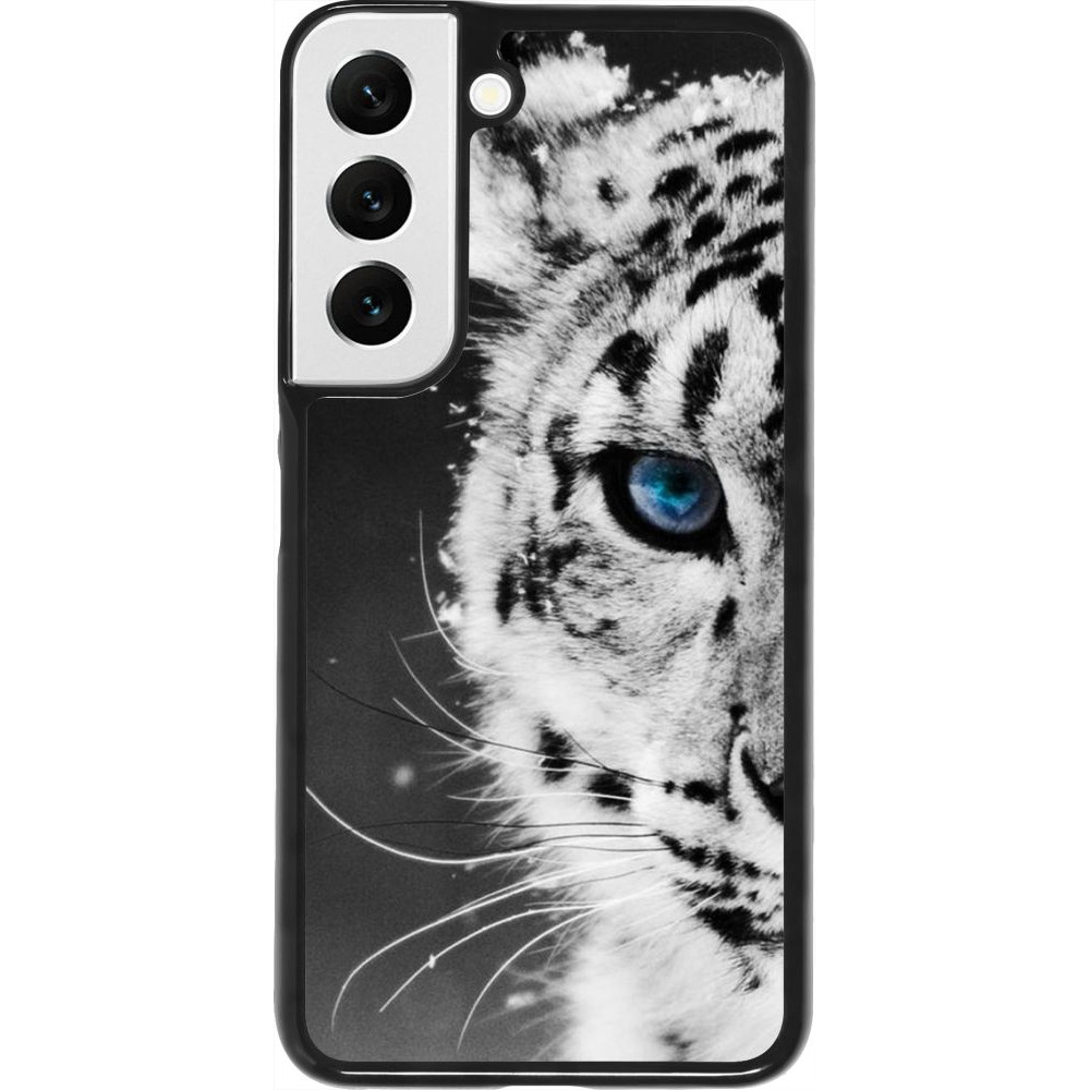 Hülle Samsung Galaxy S22 - White tiger blue eye