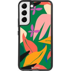 Coque Samsung Galaxy S22 - Silicone rigide noir Abstract Jungle