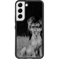 Coque Samsung Galaxy S22 - Silicone rigide noir Angry lions