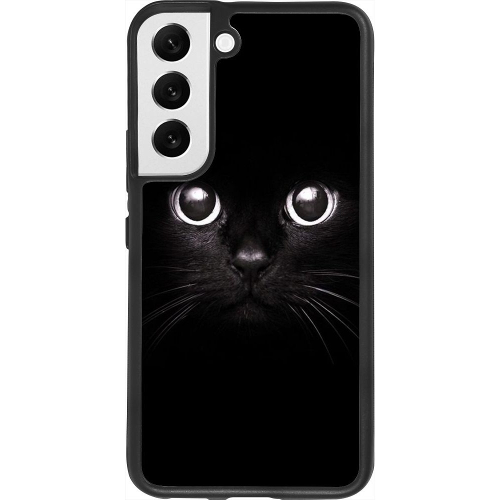 Hülle Samsung Galaxy S22 - Silikon schwarz Cat eyes