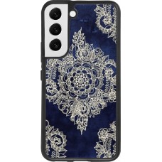 Hülle Samsung Galaxy S22 - Silikon schwarz Cream Flower Moroccan