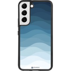 Hülle Samsung Galaxy S22 - Silikon schwarz Flat Blue Waves