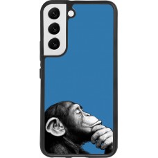 Coque Samsung Galaxy S22 - Silicone rigide noir Monkey Pop Art