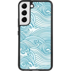 Coque Samsung Galaxy S22 - Silicone rigide noir Ocean Waves