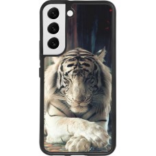 Coque Samsung Galaxy S22 - Silicone rigide noir Zen Tiger