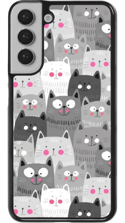 Coque Samsung Galaxy S22+ - Chats gris troupeau