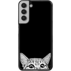Coque Samsung Galaxy S22+ - Cat Looking Up Black