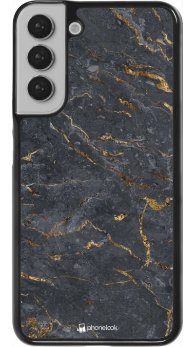 Coque Samsung Galaxy S22+ - Grey Gold Marble