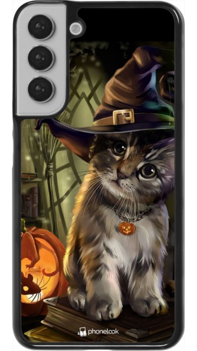 Coque Samsung Galaxy S22+ - Halloween 21 Witch cat