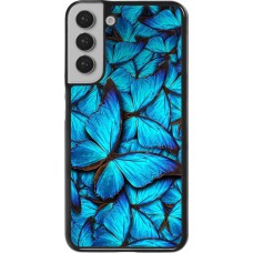 Hülle Samsung Galaxy S22+ - Papillon - Bleu