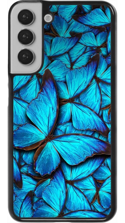 Coque Samsung Galaxy S22+ - Papillon - Bleu