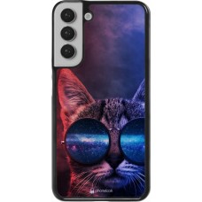 Coque Samsung Galaxy S22+ - Red Blue Cat Glasses