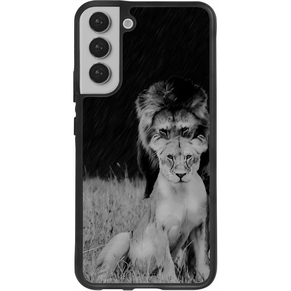 Coque Samsung Galaxy S22+ - Silicone rigide noir Angry lions