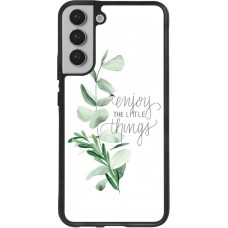 Coque Samsung Galaxy S22+ - Silicone rigide noir Enjoy the little things