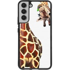 Coque Samsung Galaxy S22+ - Silicone rigide noir Giraffe Fit