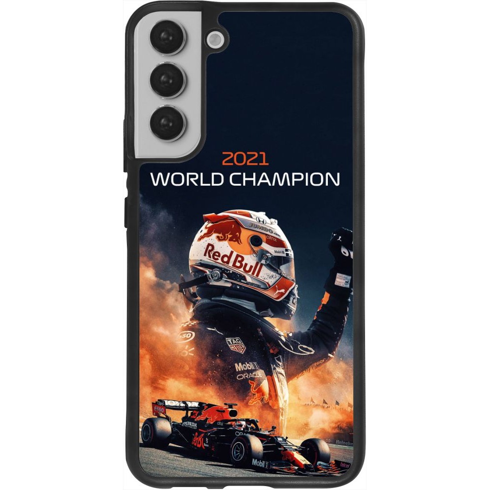 Coque Samsung Galaxy S22+ - Silicone rigide noir Max Verstappen 2021 World Champion
