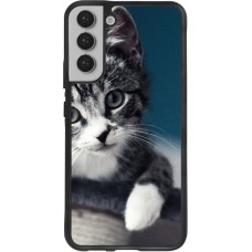 Coque Samsung Galaxy S22+ - Silicone rigide noir Meow 23