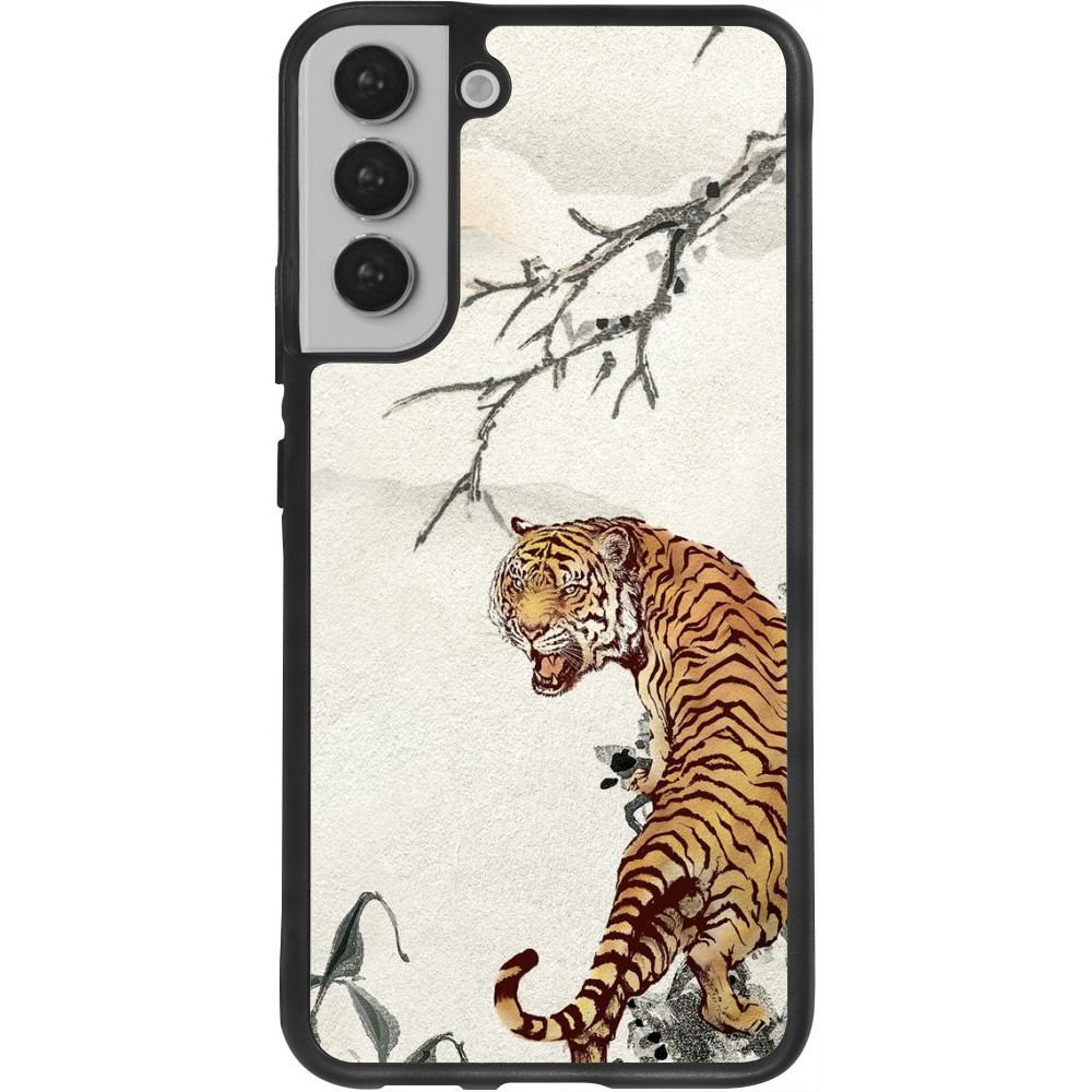 Coque Samsung Galaxy S22+ - Silicone rigide noir Roaring Tiger