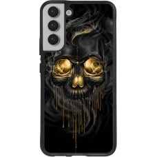 Coque Samsung Galaxy S22+ - Silicone rigide noir Skull 02