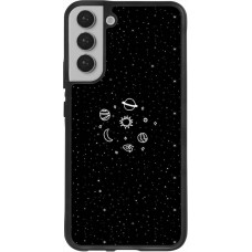 Coque Samsung Galaxy S22+ - Silicone rigide noir Space Doodle