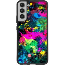 Coque Samsung Galaxy S22+ - Silicone rigide noir Splash paint