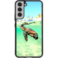 Coque Samsung Galaxy S22+ - Silicone rigide noir Turtle Underwater