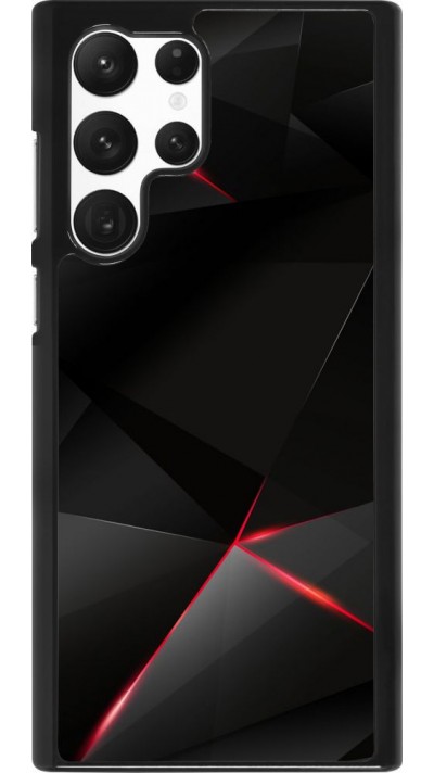 Coque Samsung Galaxy S22 Ultra - Black Red Lines