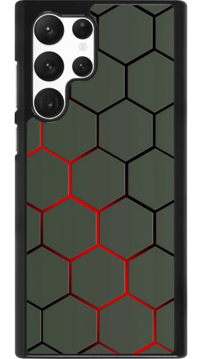 Coque Samsung Galaxy S22 Ultra - Geometric Line red