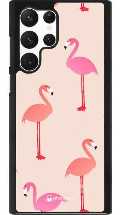 Coque Samsung Galaxy S22 Ultra - Pink Flamingos Pattern