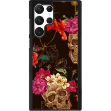 Coque Samsung Galaxy S22 Ultra - Skulls and flowers
