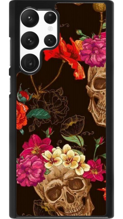 Coque Samsung Galaxy S22 Ultra - Skulls and flowers