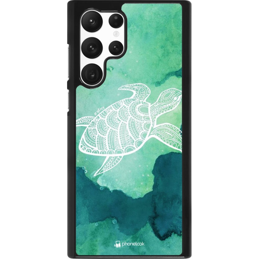 Coque Samsung Galaxy S22 Ultra - Turtle Aztec Watercolor