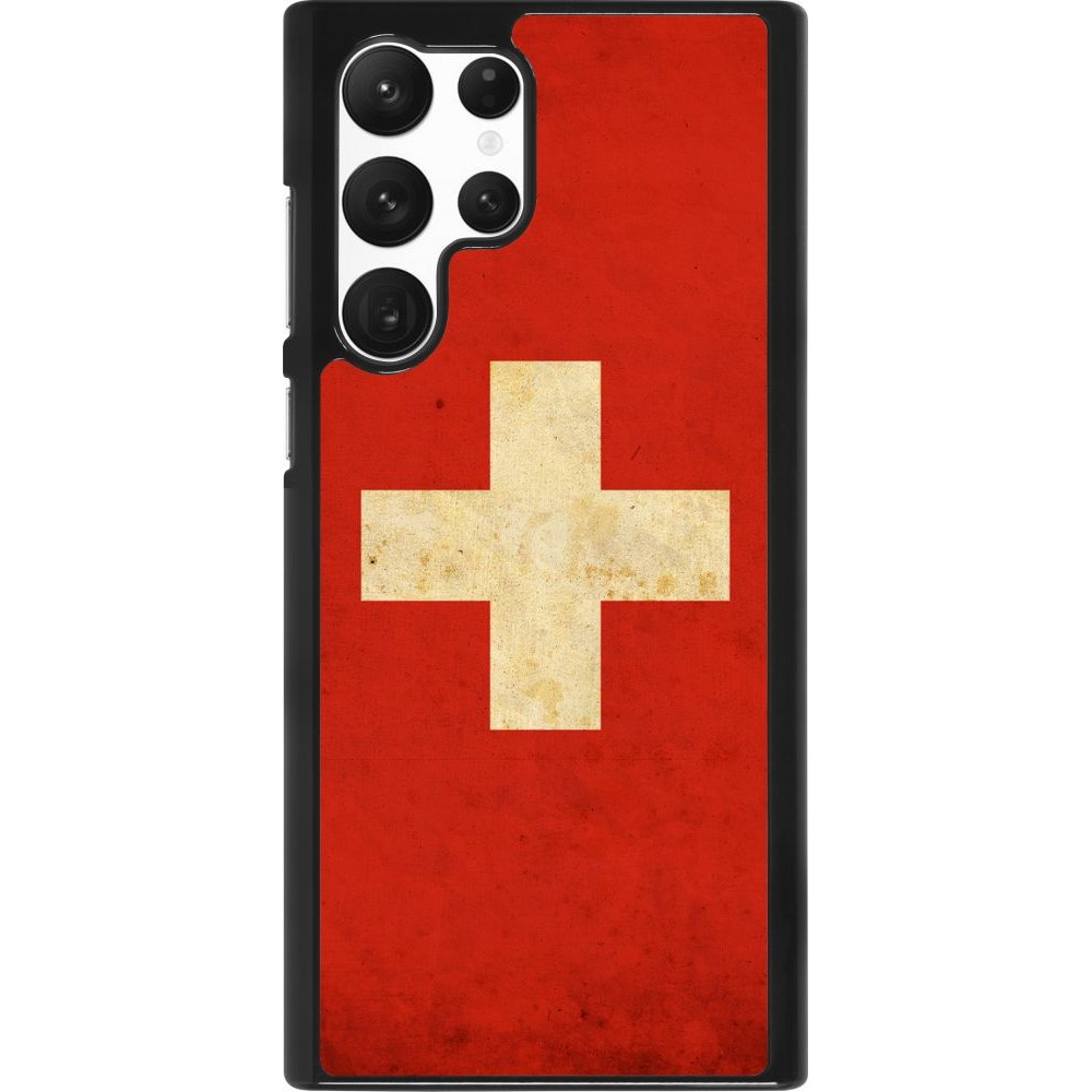 Hülle Samsung Galaxy S22 Ultra - Vintage Flag SWISS