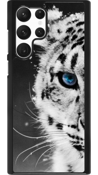 Hülle Samsung Galaxy S22 Ultra - White tiger blue eye