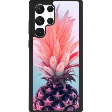 Coque Samsung Galaxy S22 Ultra - Silicone rigide noir Purple Pink Pineapple