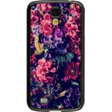 Hülle Samsung Galaxy S4 - Flowers Dark