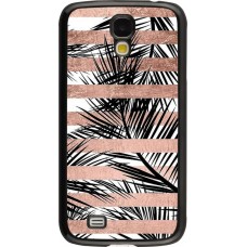 Coque Samsung Galaxy S4 - Palm trees gold stripes