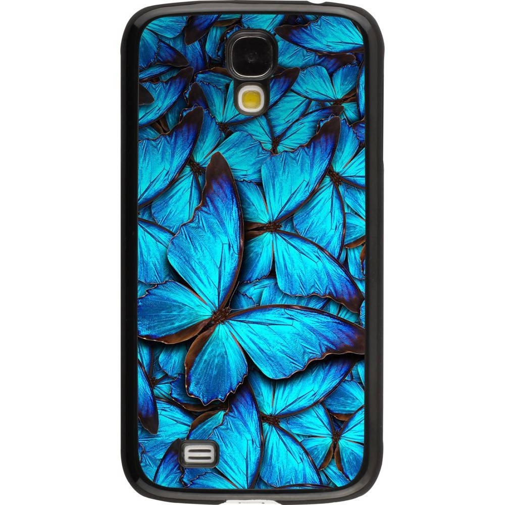 Hülle Samsung Galaxy S4 - Papillon - Bleu