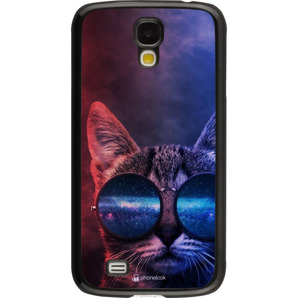 Coque Samsung Galaxy S4 - Red Blue Cat Glasses