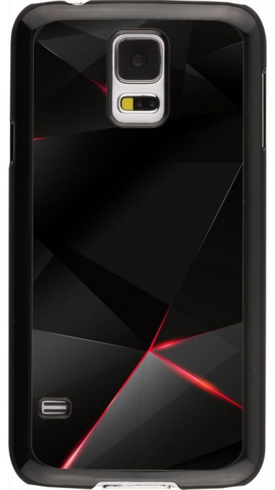 Coque Samsung Galaxy S5 - Black Red Lines