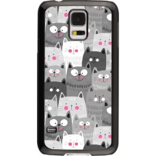 Coque Samsung Galaxy S5 - Chats gris troupeau