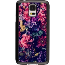 Hülle Samsung Galaxy S5 - Flowers Dark