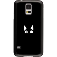 Hülle Samsung Galaxy S5 - Funny cat on black
