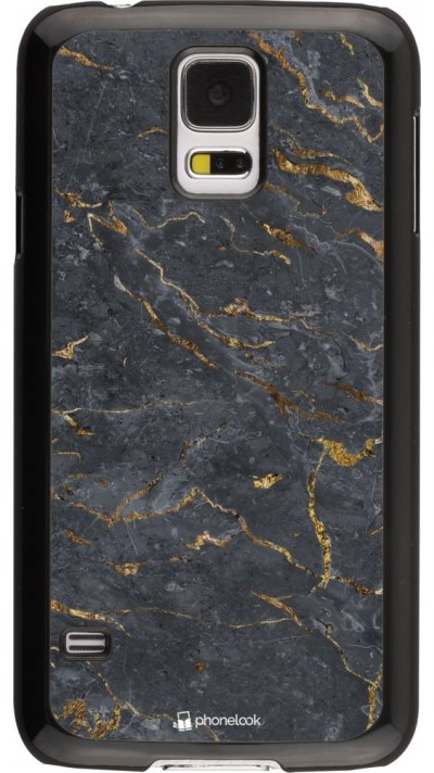 Coque Samsung Galaxy S5 - Grey Gold Marble